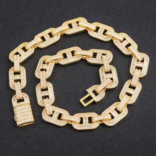 Unique Pig Nose Chain Necklace Iced Out 15MM