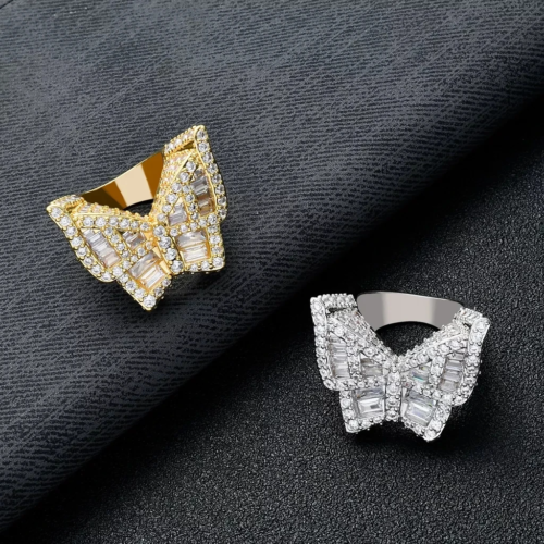 Butterfly Ring Iced Out Baguette