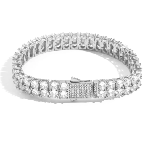 5MM Two Row Tennis Bracelet Iced Out