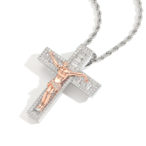 Jesus Silver & Gold Pendant 18K