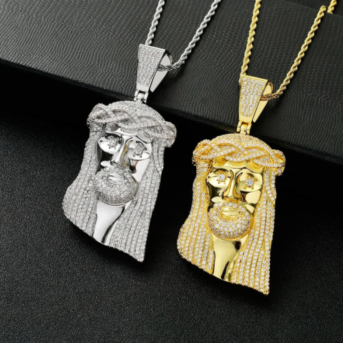 Big Iced Out Jesus Pendant