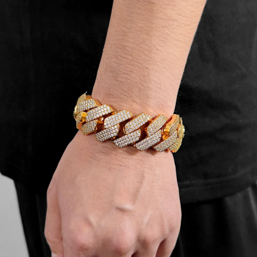 25mm Iced Out Cuban Bracelet Fine Jewelry