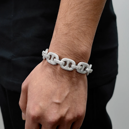 Iced Out Number 8 Cuban Link Bracelet