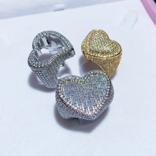 Bubbly Heart Signet Ring 18K Gold Ring