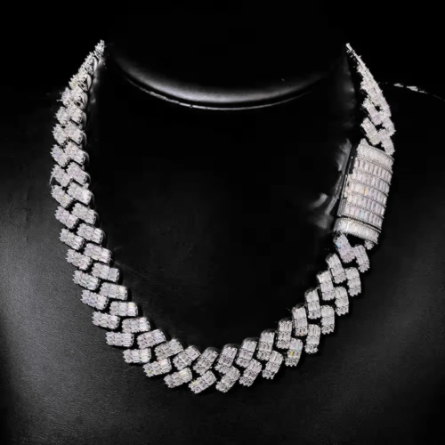 19mm Baguette Cuban Link Chain