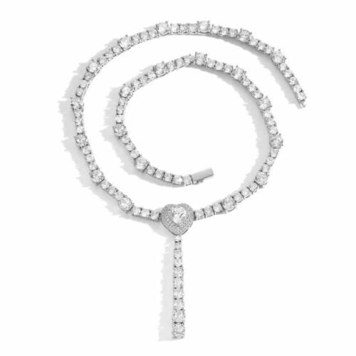 5mm Heart Shaped Iced Out Tennis Chain